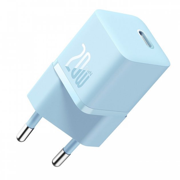 Акція на Baseus USB-C Wall Charger GaN5 mini 1C 20W Blue (CCGN050103) від Stylus