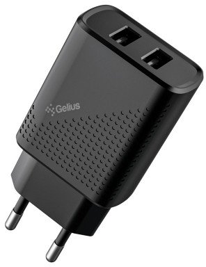 

Gelius Usb Wall Charger 2xUSB Pro Vogue 2.4A Black (GP-HC011)