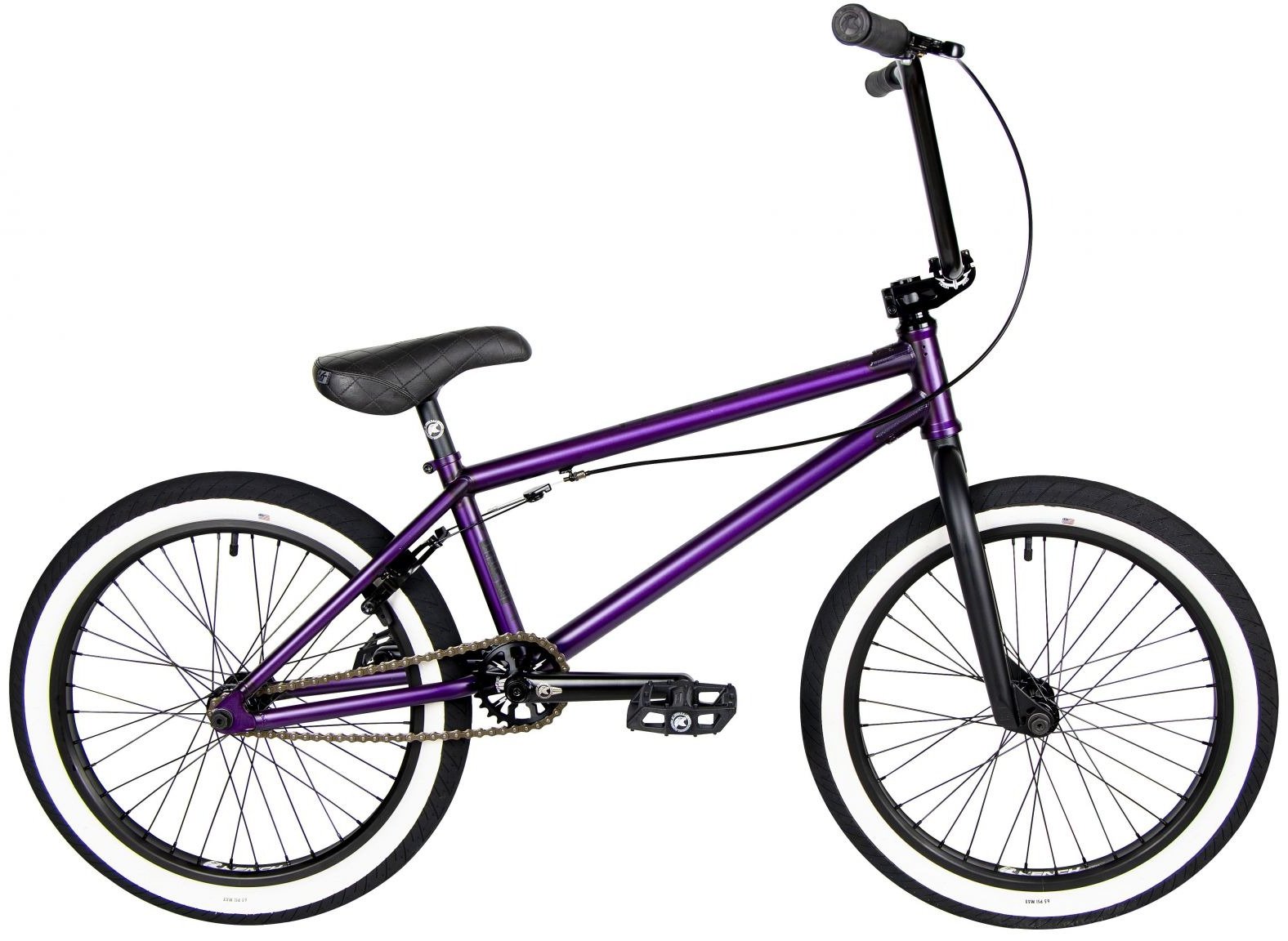 Акція на Велосипед 20" Kench Bmx Pro Cro-Mo 20,75" фиолетовый матовый металлик від Stylus