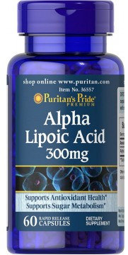 

Puritan's Pride Alpha Lipoic Acid 300 mg, 60 caps