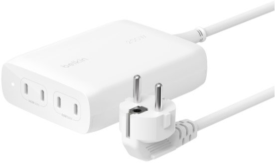 Акція на Belkin Wall Charger 4хUSB-С GaN 200W White (WCH015VFWH) від Stylus