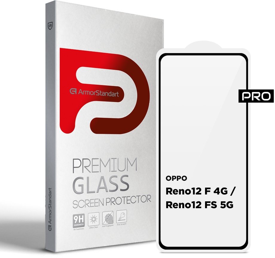 

ArmorStandart Tempered Glass Pro Black for Oppo Reno12 F 4G / Reno12 Fs 5G (ARM81826)