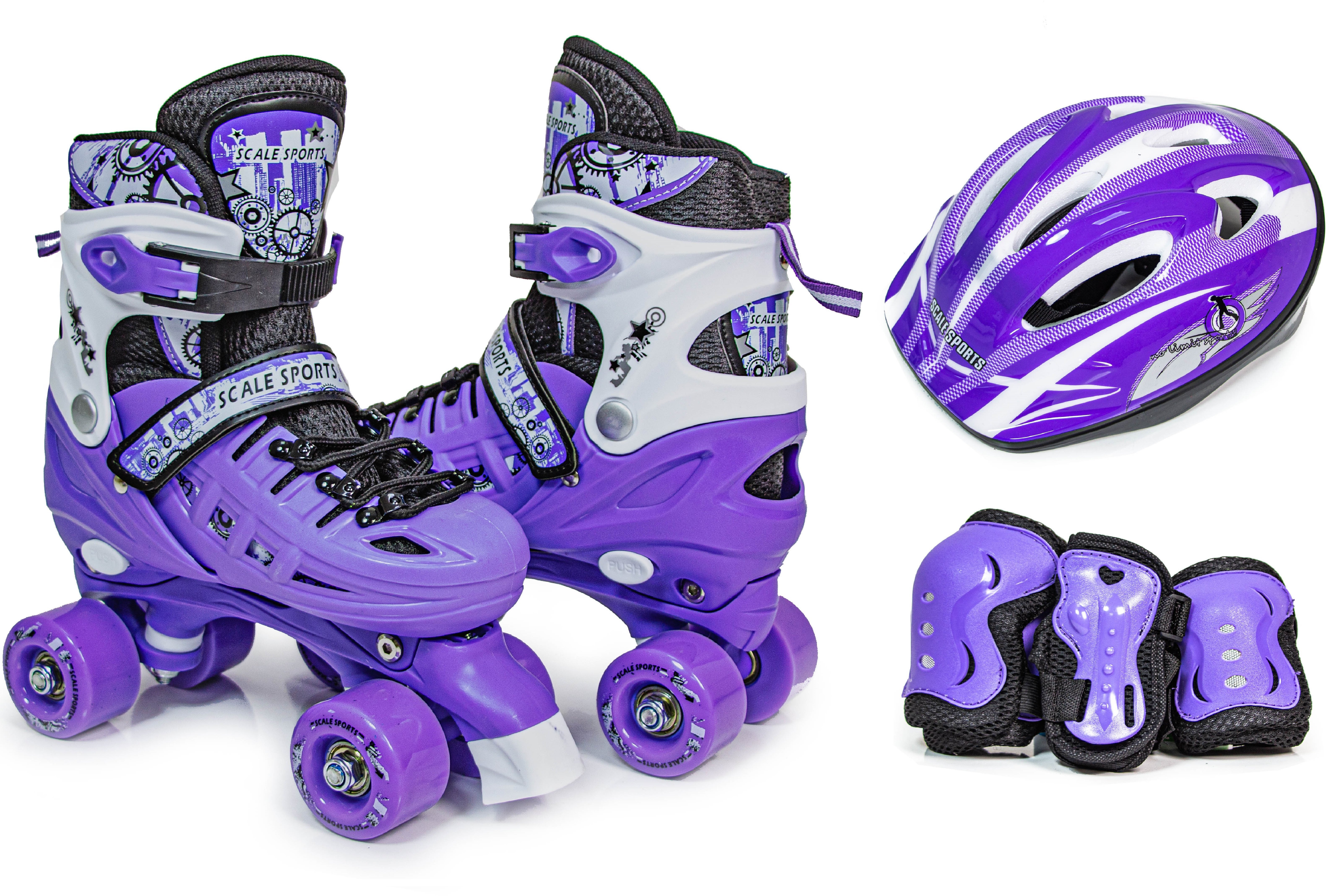 

Комплект квадов с защитой Scale Sport. Violet (размер 29-33) 578909847