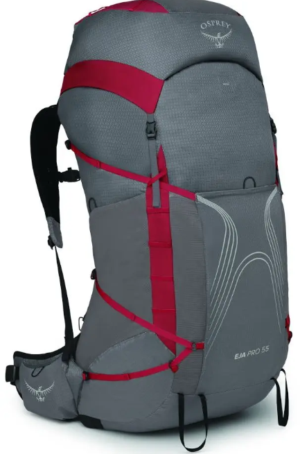 Акція на Рюкзак Osprey Eja Pro 55 dale grey/poinsettia red - WM/L - серый (009.3576) від Stylus