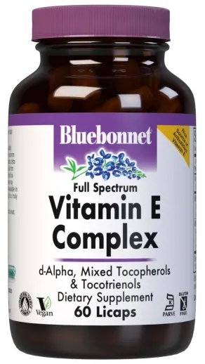 

Bluebonnet Full Spectrum Vitamin E Витамин Е 60 капсул