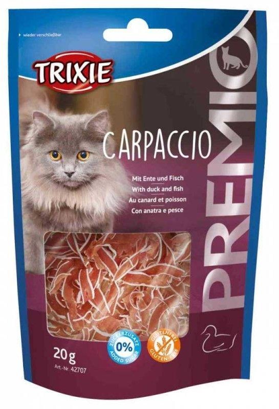 

Лакомство для кошек Trixie Premio Carpaccio с уткой и рыбой 20 г (4011905427072)