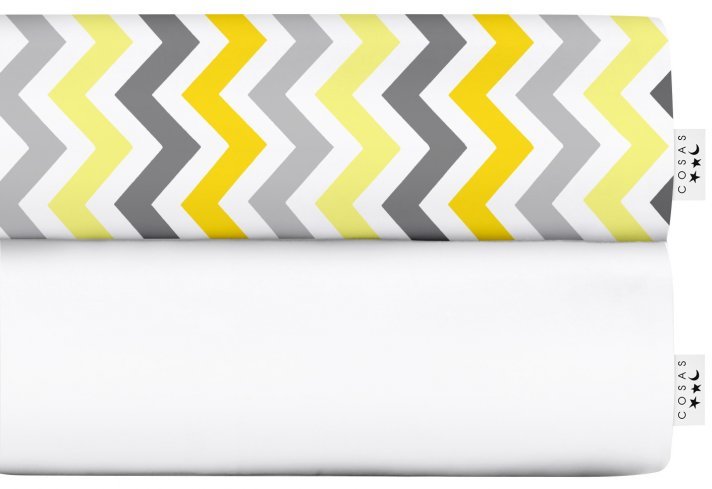 

Набор простыней Cosas White/Zigzag yellow grey 120x60 см (4822052056899)