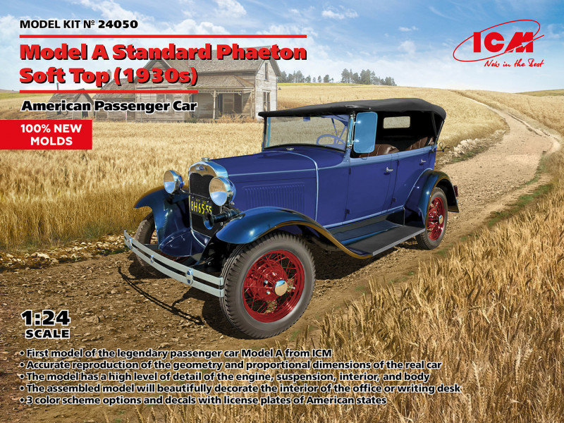 

Модель Icm A Standard Phaeton с мягким верхом (1930-е годы) ICM24050