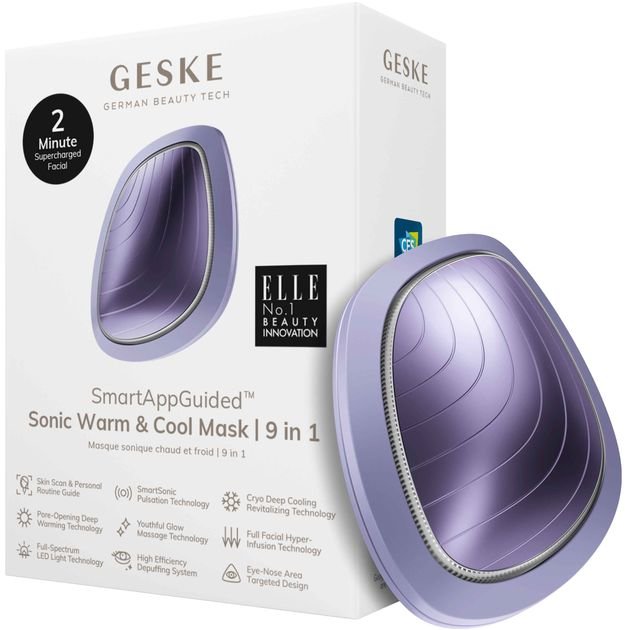 Акція на Звуковая маска тепло и холод Geske Sonic Warm & Cool Mask 9 в 1 Purple (GK000002PL01) від Stylus