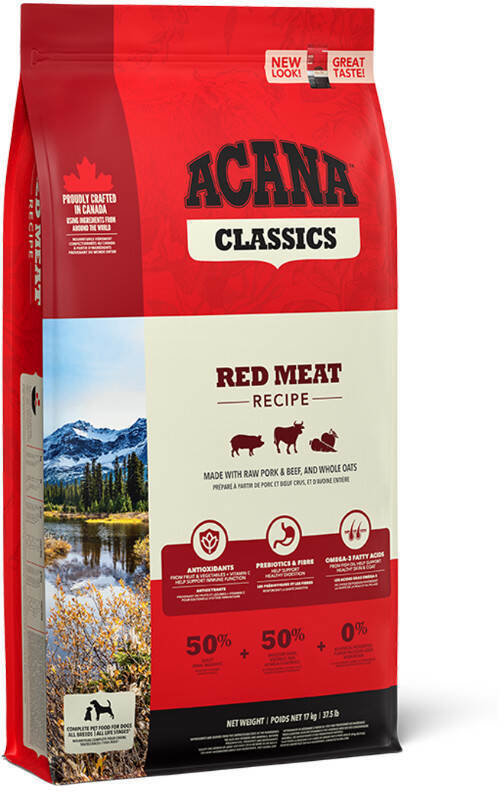 Акція на Сухий корм Acana Red Meat Recipe для собак зі смаком ягняти, яловичини, свинини 14.5 кг (a56117) від Y.UA