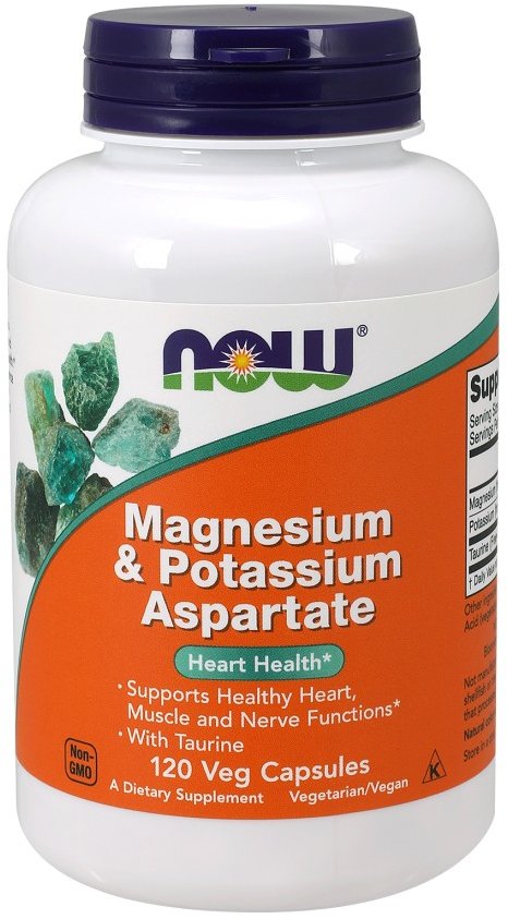 Акція на Now Foods Magnesium & Potassium Aspartate with Taurine Capsules 120 caps від Stylus