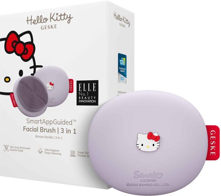 Акція на Щетка для лица Geske Facial Brush 3 в 1 Hello Kitty Purple (HK000017PU01) від Stylus