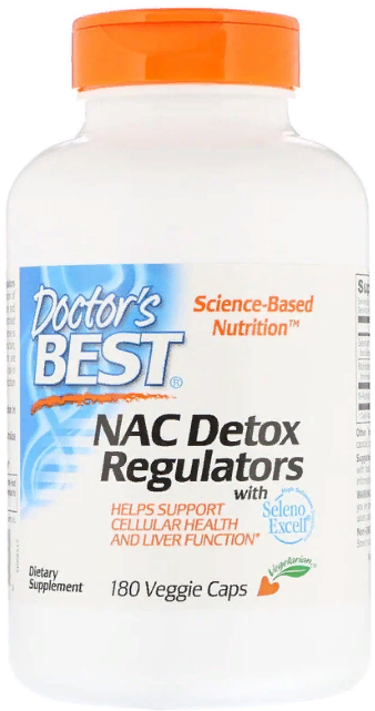 

Doctor's Best, Nac Detox Regulators, 180 Veggie Caps (DRB-00517)