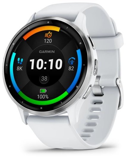 Акция на Garmin Venu 3 Silver Stainless Steel Bezel with Whitestone Case and Silicone Band (010-02784-00) от Stylus