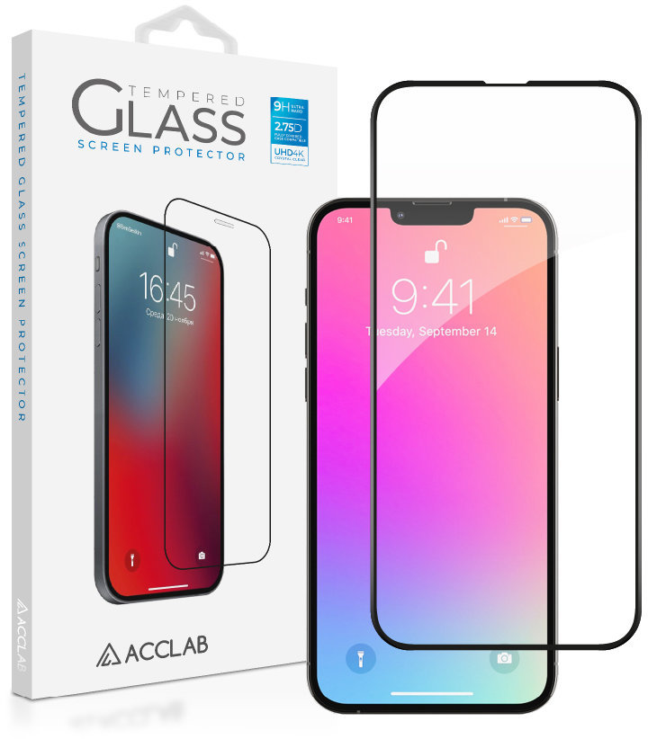 

Acclab Tempered Glass Full Glue Black for iPhone 14 Plus |13 Pro Max