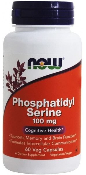 Акція на Now Foods Phosphatidyl Serine 100 mg Фосфатидилсерин 60 веганских капсул від Stylus