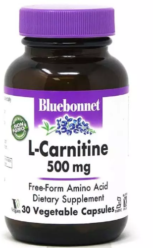 

Bluebonnet Nutrition L-Carnitin L-Карнитин 500 мг 30 вегетарианских капсул