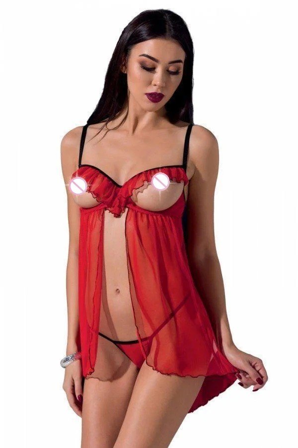 

Эротический комплект Passion Exclusive Cherry Chemise red S/M