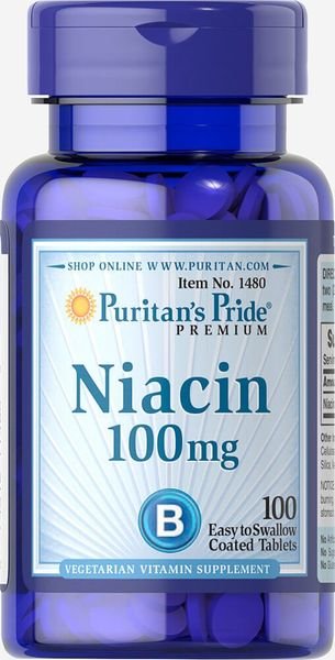 

Puritan's Pride Niacin 100 mg 100 tabs Ниацин