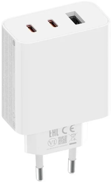 Акція на Xiaomi Wall Charger USB+2xUSB-C GaN 67W White with USB-C Cable (BHR7493EU) від Stylus