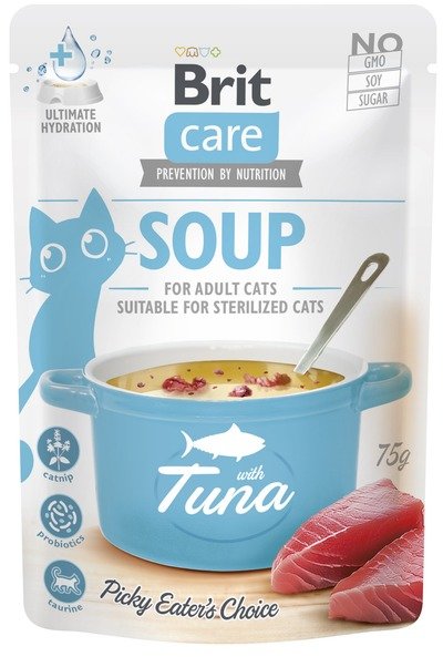 Акція на Влажный корм Brit Care Soup Tuna для котов суп с тунцом 75 г х 15 шт (2700000048238) від Stylus