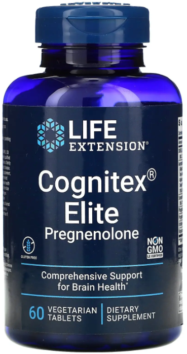 Акція на Life Extension Cognitex Elite Pregnenolone Прегненолон 60 таблеток від Stylus