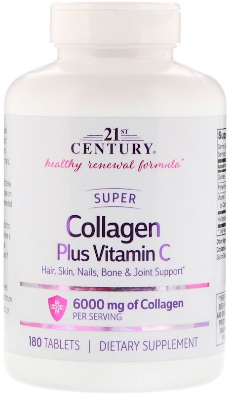 Акція на 21st Century Super Collagen Plus Vitamin C 6000 mg 180tablets від Stylus
