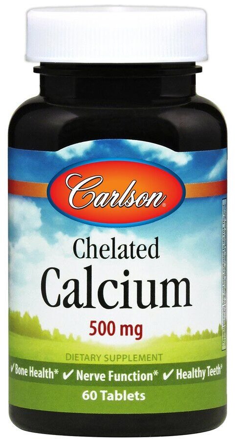 

Carlson Labs Chelated Calcium 60 Tabs Кальций хелат