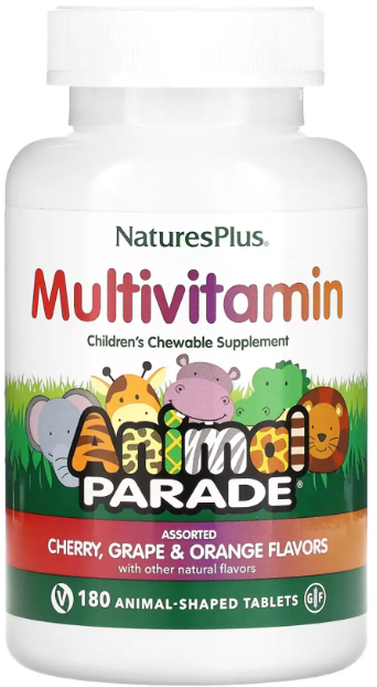 

Nature's Plus Assorted Chewable Мультивітаміни для дітей 180 таблеток