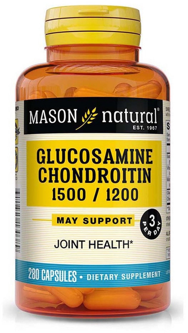 

Mason Natural Glucosamine Chondroitin Глюкозамин Хондроитин 280 капсул