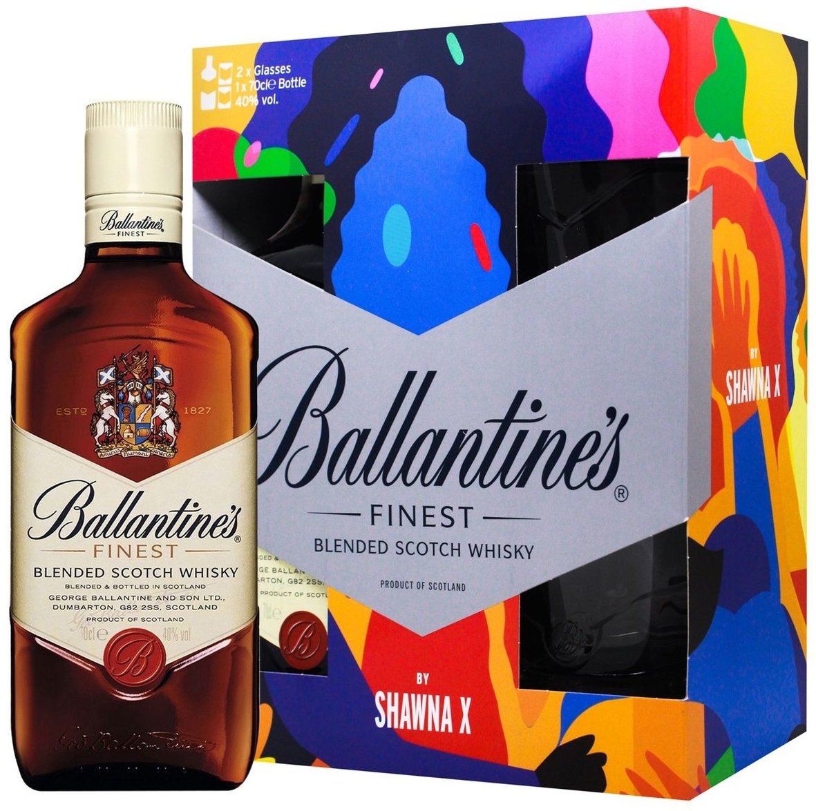 

Віскі Ballantine's Finest, 0.7л 40% + 2стакана (STA5000299610671)