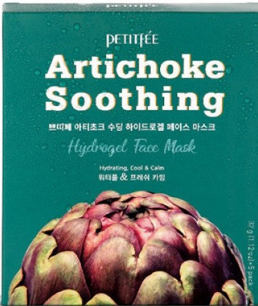 

Petitfee Artichoke Soothing Face Mask Гидрогелевая успокаивающая маска для лица с экстрактом артишока 32 g