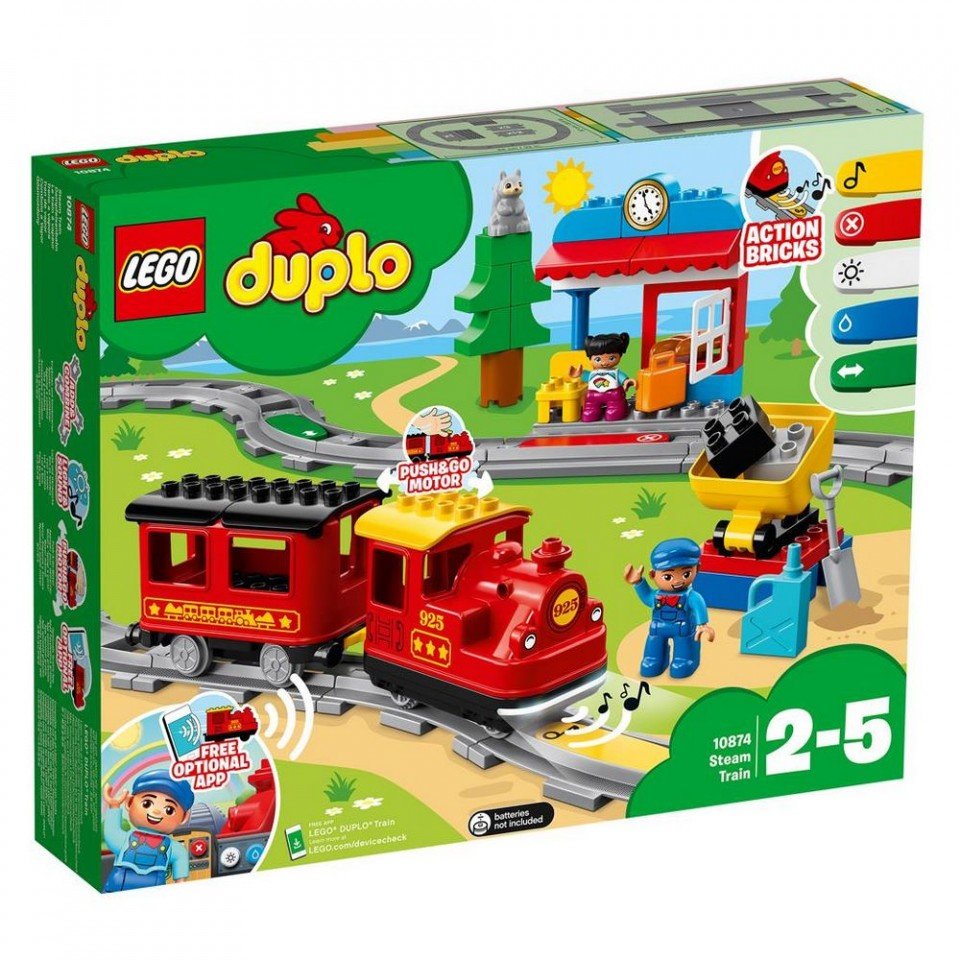 Акція на Конструктор Lego Duplo Поїзд на паровій тязі (10874) від Y.UA