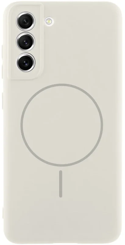 

Lakshmi Case Silicone Cover Full Camera MagFit White для Samsung G990 Galaxy S21 Fe