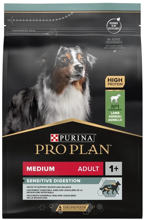 

Сухой корм для собак Purina ProPlan Medium Sensitive Для средних пород с чувствительным пищеварением с ягненком 3 кг (12278098)