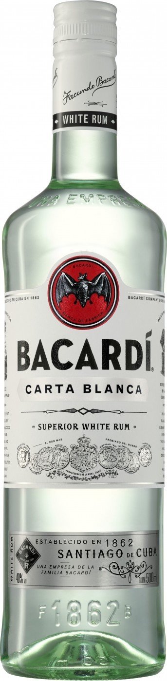 

Ром Bacardi Carta Blanca від 6 місяців витримки 0.5л 40% (PLK5010677013918)