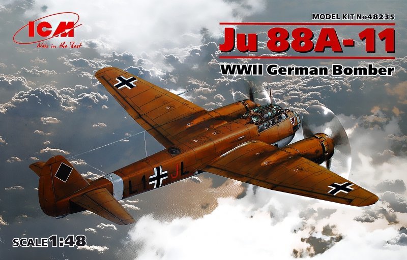 

Німецький бомбардувальник Ju 88A-11, Wwii German Bomber (ICM48235)