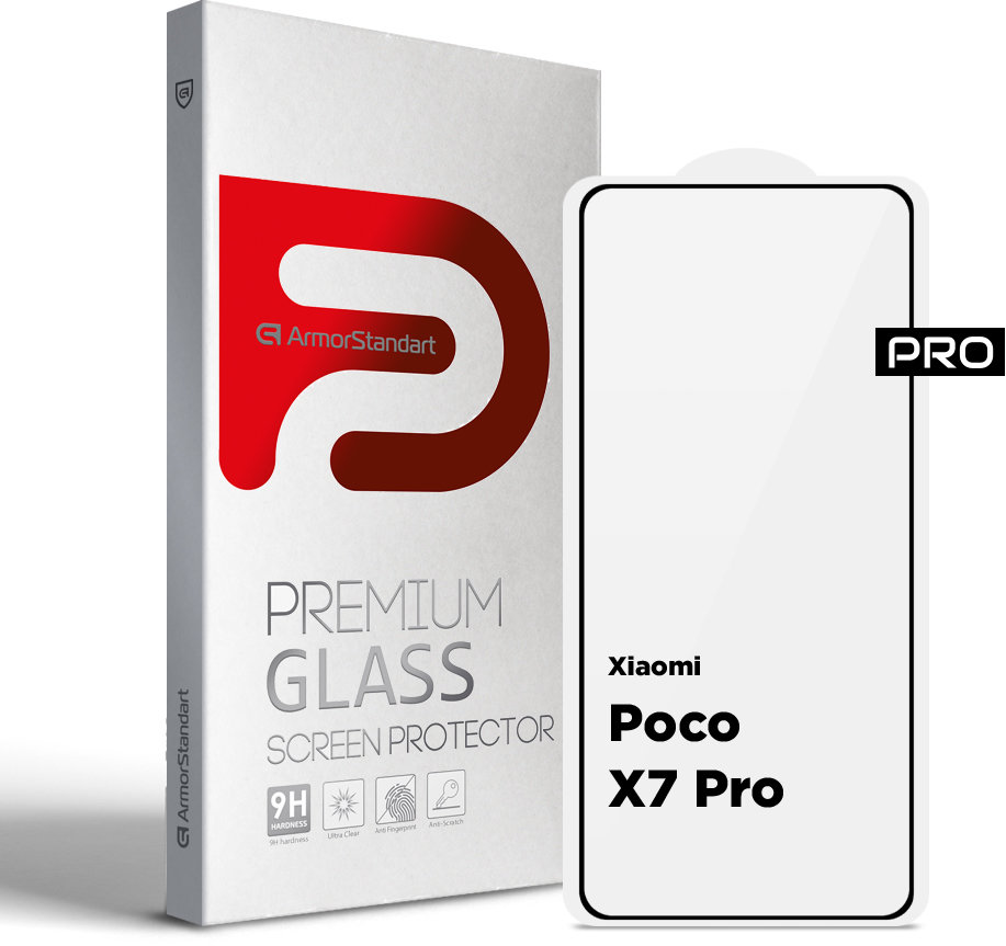 

ArmorStandart Tempered Glass Pro Black for Xiaomi Poco X7 Pro (ARM82715)