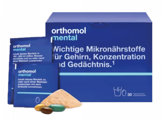 

Orthomol Mental Витамины для нервной системы 30 порций (капсулы/порошок)