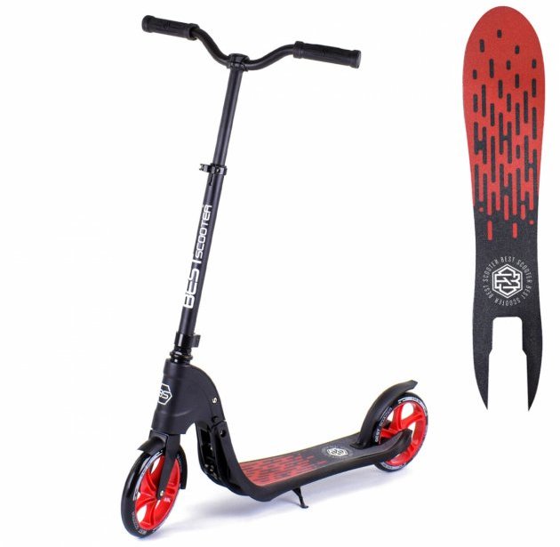 Акція на Самокат алюминиевый Best Scooter красный (18424) від Stylus