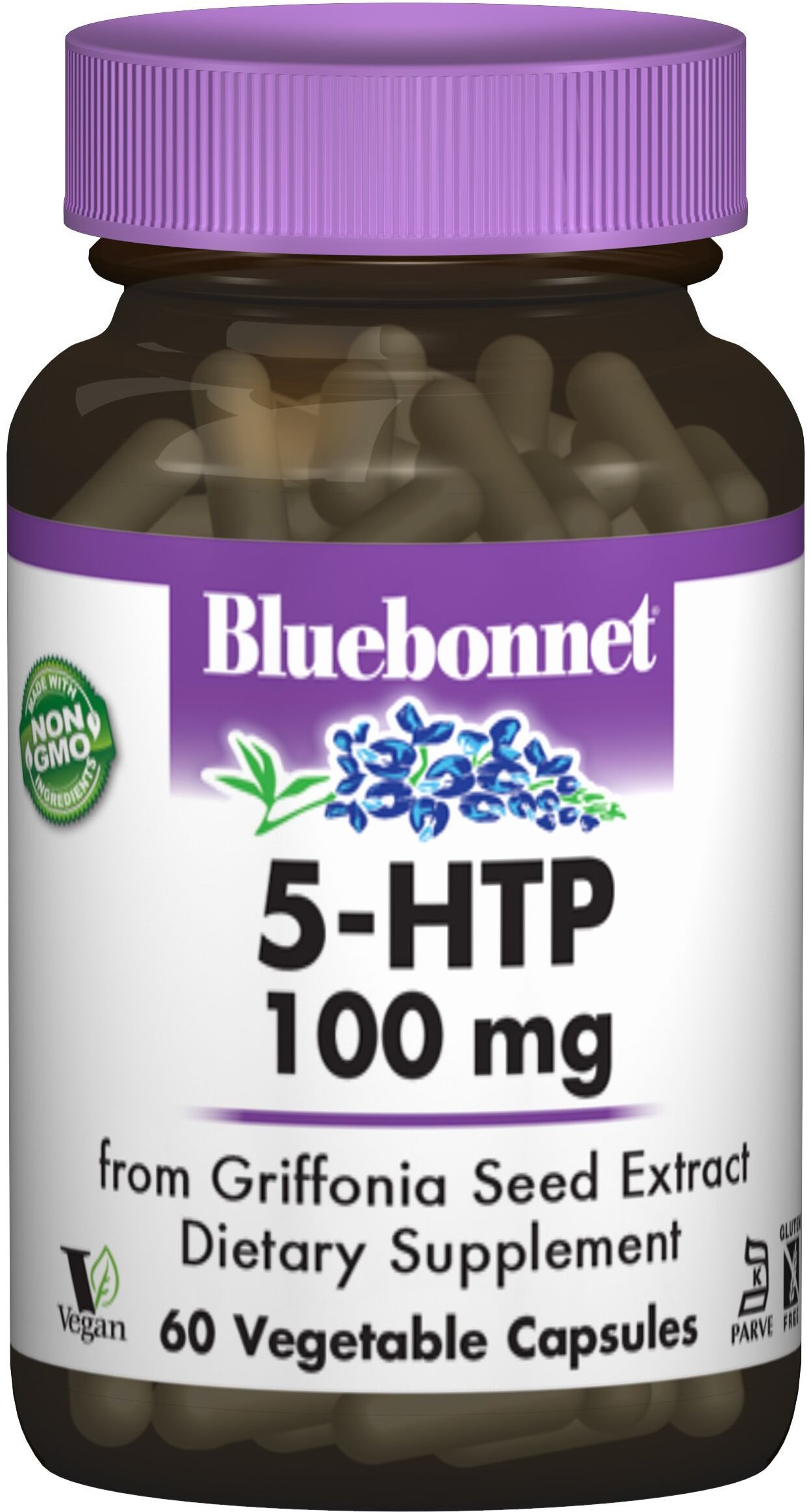 Акція на Bluebonnet Nutrition 5-HTP 100 mg, 60 Vegetable Capsules (BLB0051) від Stylus
