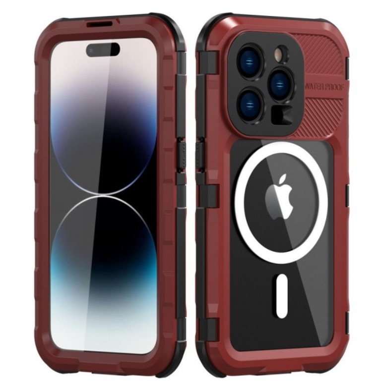 

Shellbox M Waterproof Case Red/Black for iPhone 14