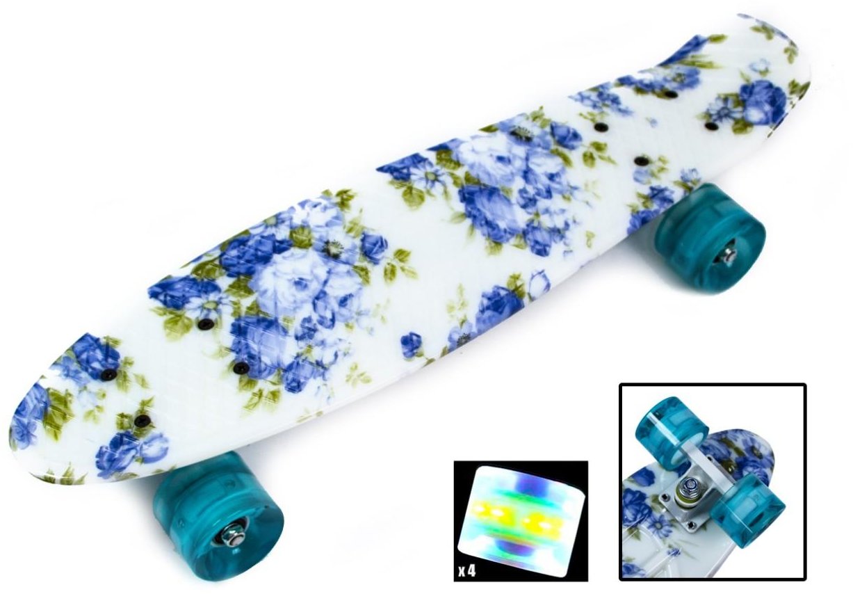 

Penny Board Blue Rose Светящиеся колеса