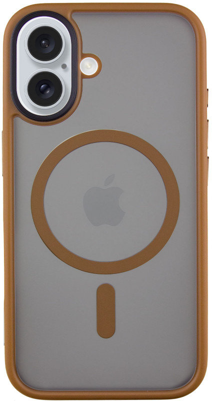 

Mobile Case TPU+PC Metal Buttons with MagSafe Gold for iPhone 16