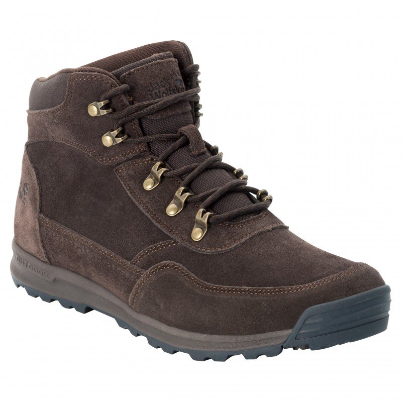 

Ботинки Jack Wolfskin Hikestar Mid M 4049281-5311 43.5 коричневые натуральный нубук демисезон