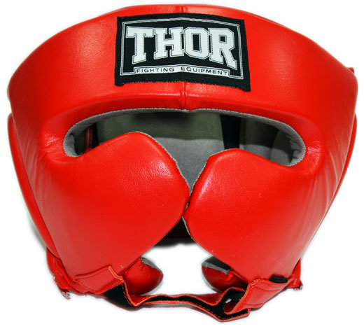 Акція на Шлем для бокса Thor 716 S /Кожа / красный від Stylus