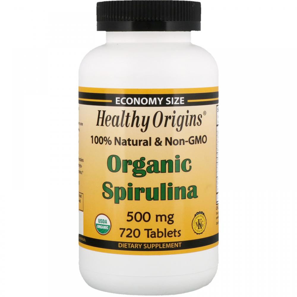 

Healthy Origins Spirulina (Organic) 500 mg 720 tabs Спирулина органическая