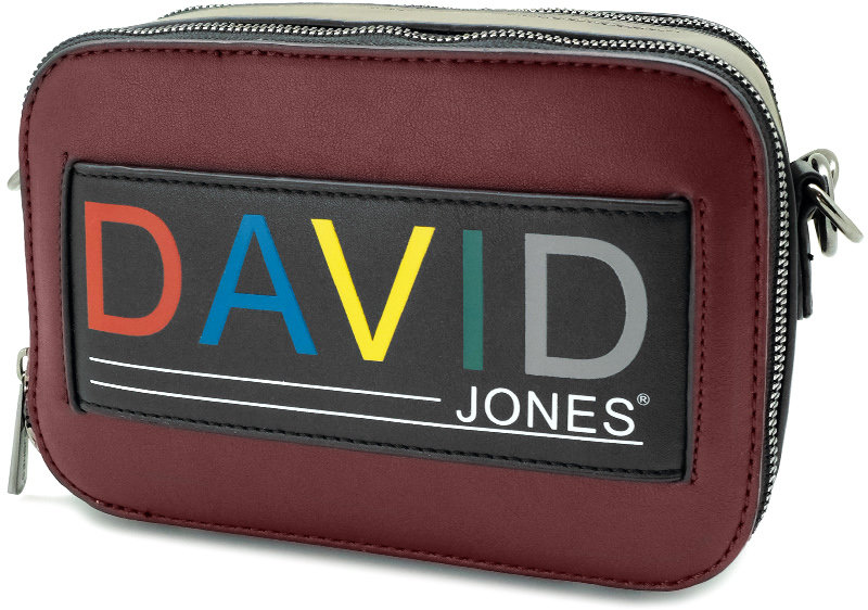 

Женская сумка кросс боди David Jones бордовая (7771684)