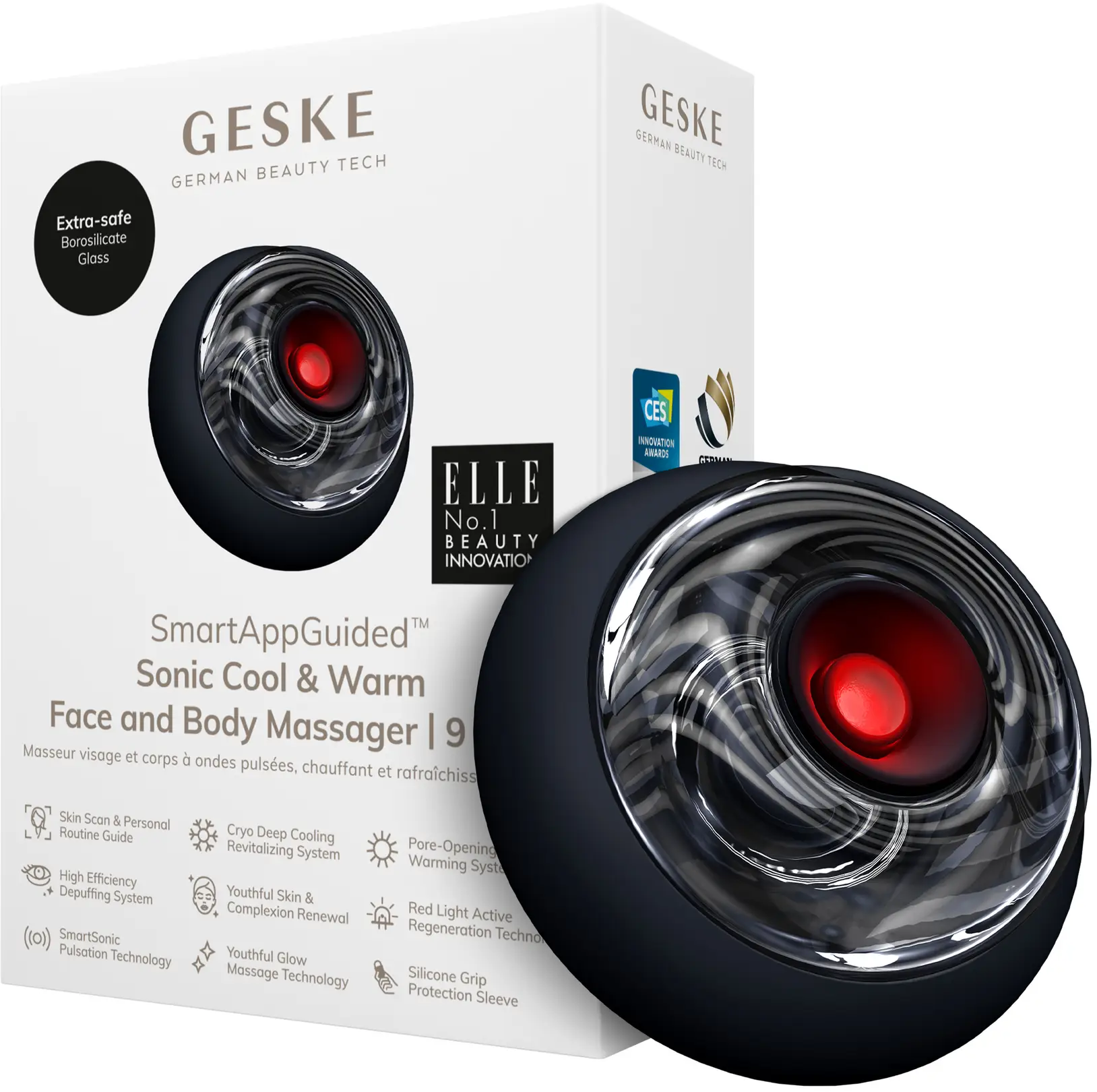 

Geske Sonic Cool&Warm Face and Body Massager 9в1 black