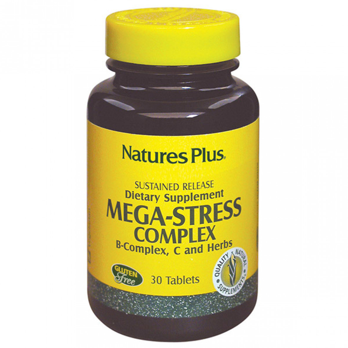 Акція на Natures Plus Mega-Stress Complex 30 tabs Супер сильный комплекс от стресса від Stylus